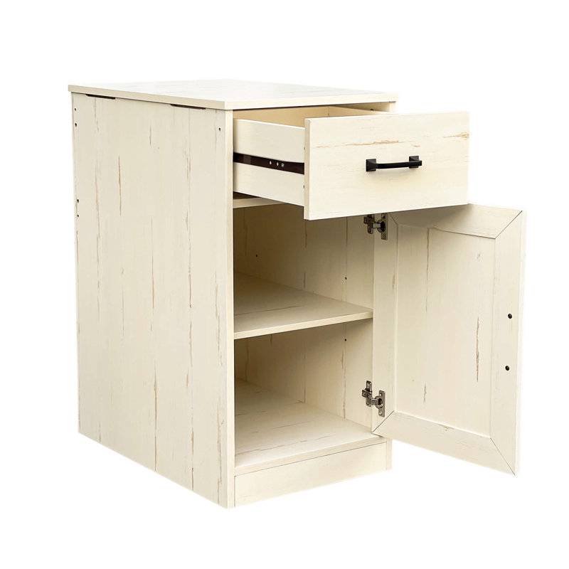 Ensemble de bureau rectangulaire 2 pièces Hitchin, Blanc antique