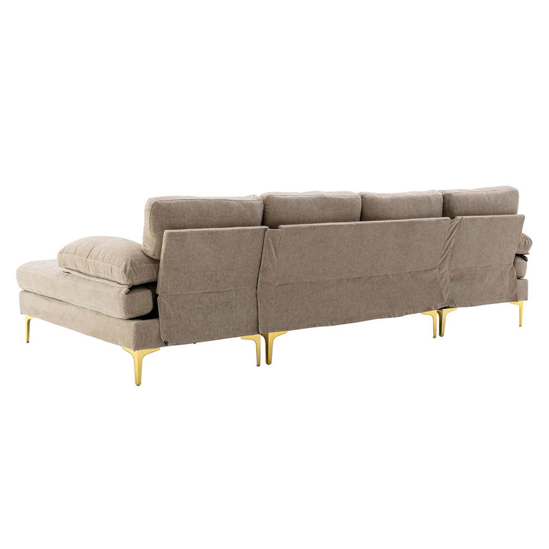 COOLMORE Accent sofa /Living room sofa sectional  sofa, Camel Polyester