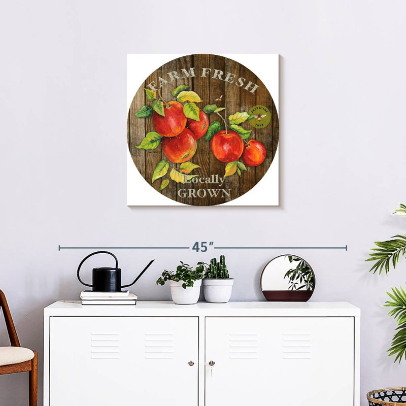 Plaque murale Khylige Farm Fresh Apples I, H 24 po x l 24 po