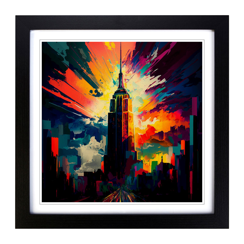 Single Picture Frame Print on Wood, Black