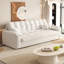 Canapé réglable en chenille de style crème avec structure en acier au carbone-243397067