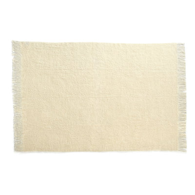 Jeté décoratif en fibre d'alpaga Fibre par Auskin - finition bouclée traditionnelle 57 x 71 po