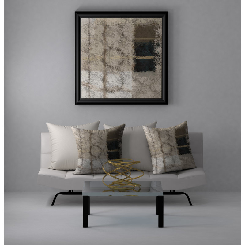 Housse de coussin décorative carrée royale élégante et insert, 24 po x 24 po