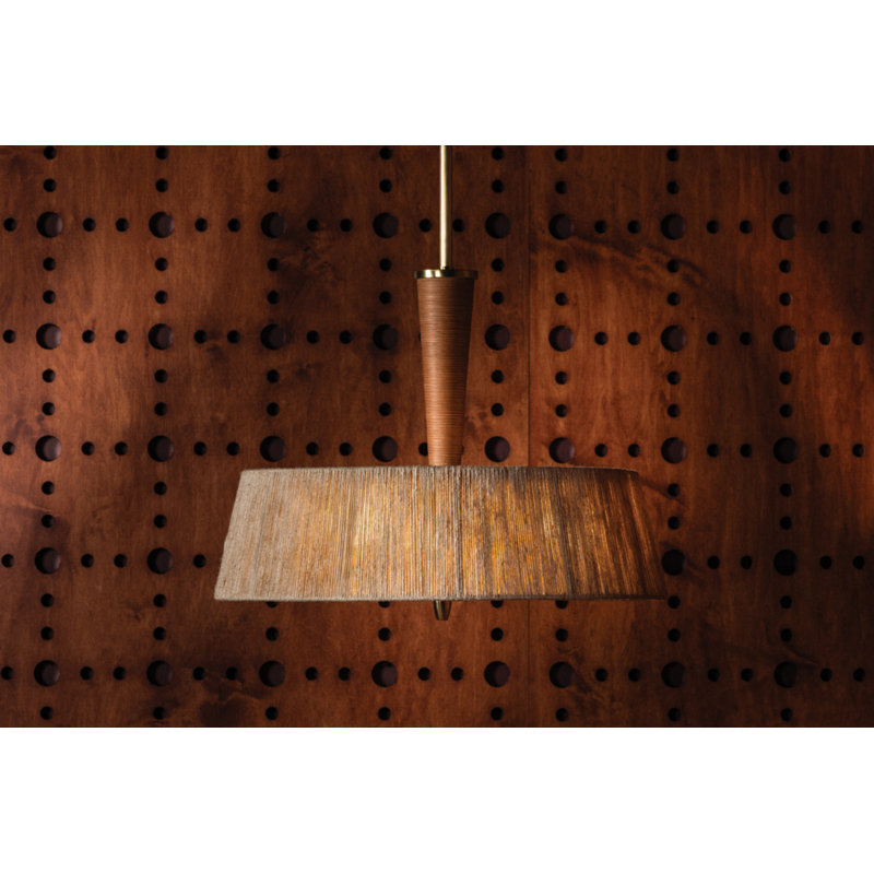 George Pendant in Aged Brass by Cortney Bishop, 17.25" H x 22" W x 22" D