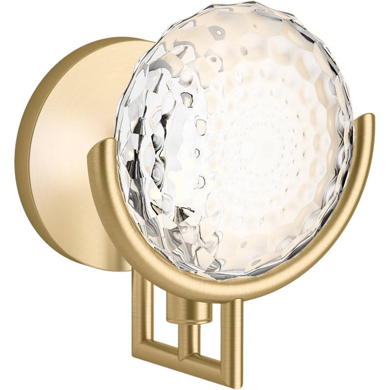Éclairage pour meuble-lavabo à 1 lumière Arendela, Laiton brossé