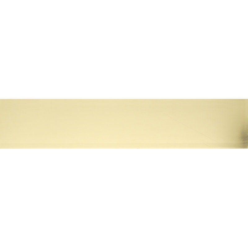 Adhesive Mount Kick Plate, Lifetime Polished Brass, 6" H x 34" W x 0.05"D