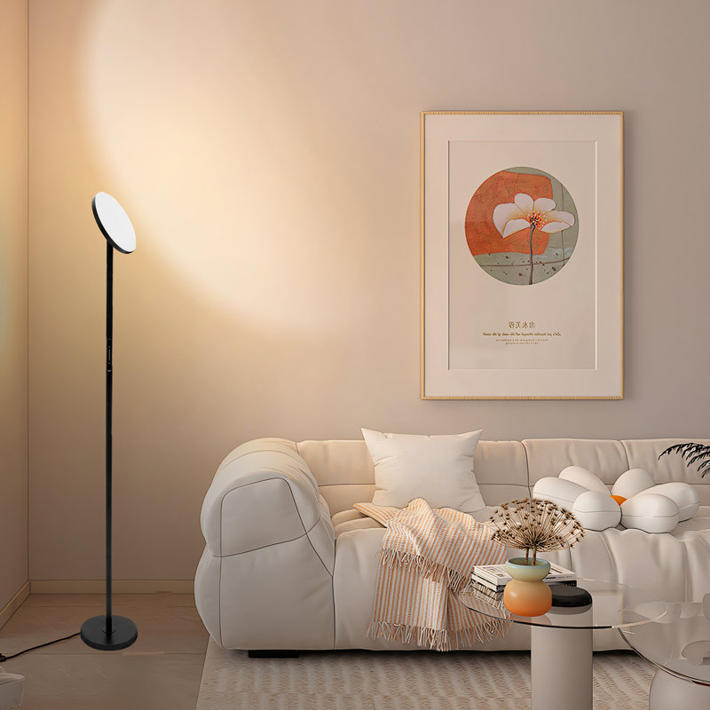 Lakina Dimmable LED  Torchiere Floor Lamp with Adjustable Head