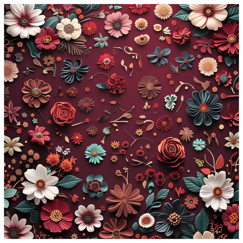 Coussin Floral, 20 x 20 inches