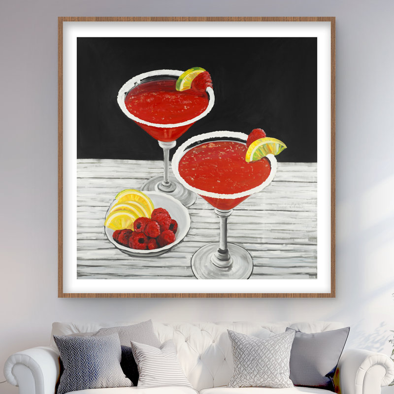 Two Cosmopolitan - Black Kitchen Framed Matted Print | Decor