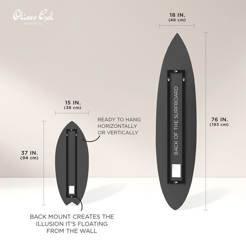 French Skimboard Blush Acrylic by Oliver Gal