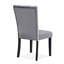 Chaises de salle à manger contemporaines 2 pièces, revêtement en velours, gris / noir, dossier, gris / noir, tissu d'ameublement, bois