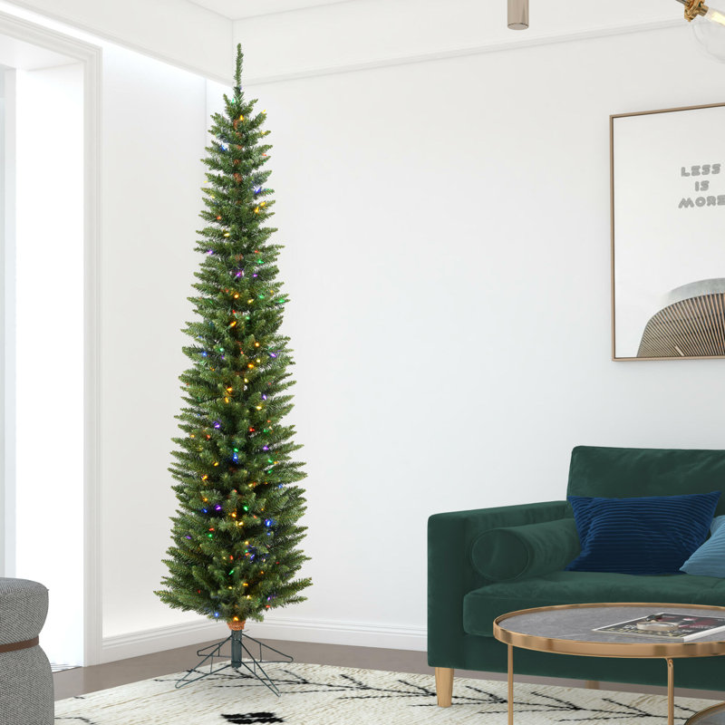 Arbre de Noël artificiel Durham Pole Pine, Sans éclairage, H 8,5 pi