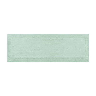 Tapis pour salle de bain réversible 100% coton 24 x 44 po 3000 g / m² - Sensation facile d'entretien, lavable à la machine