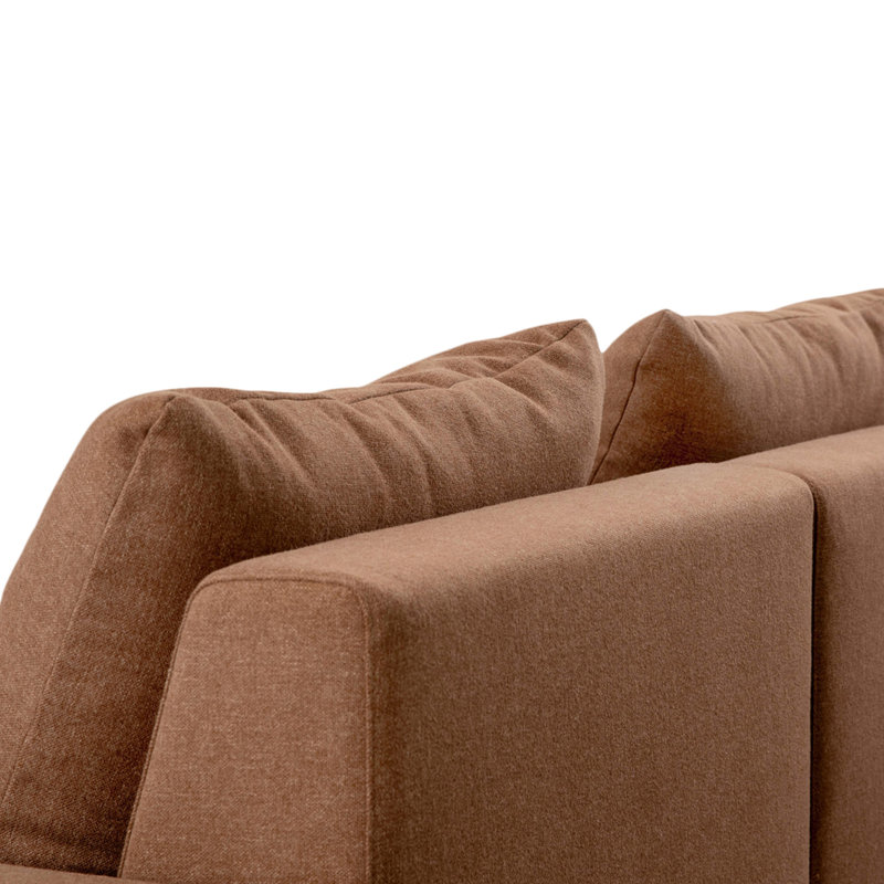 Canapé modulaire Cameca, Terre cuite Crypton Performance Weave, Orienté à droite