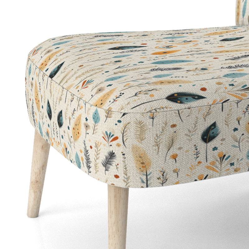 Chaise d'appoint rembourrée bohémienne et éclectique antique