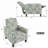 Push Back Recliner Chair with Solid Beech Wood Legs and Adjustable Backrest for Ultimate Comfort in Living Room and Bedroom