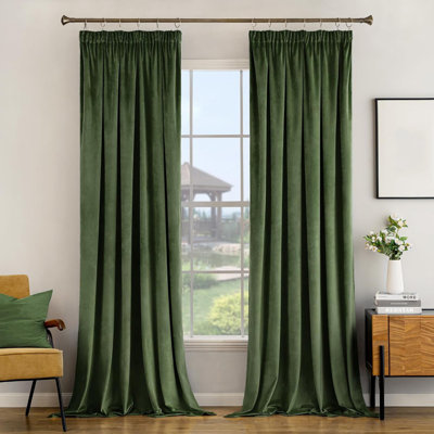 Velvet Blackout Curtain Panel Pair