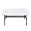 Petite table basse moderne carrée, centre de la table basse en céramique à poutre de roche pour salon, assemblage facile | Idée de cadeau
