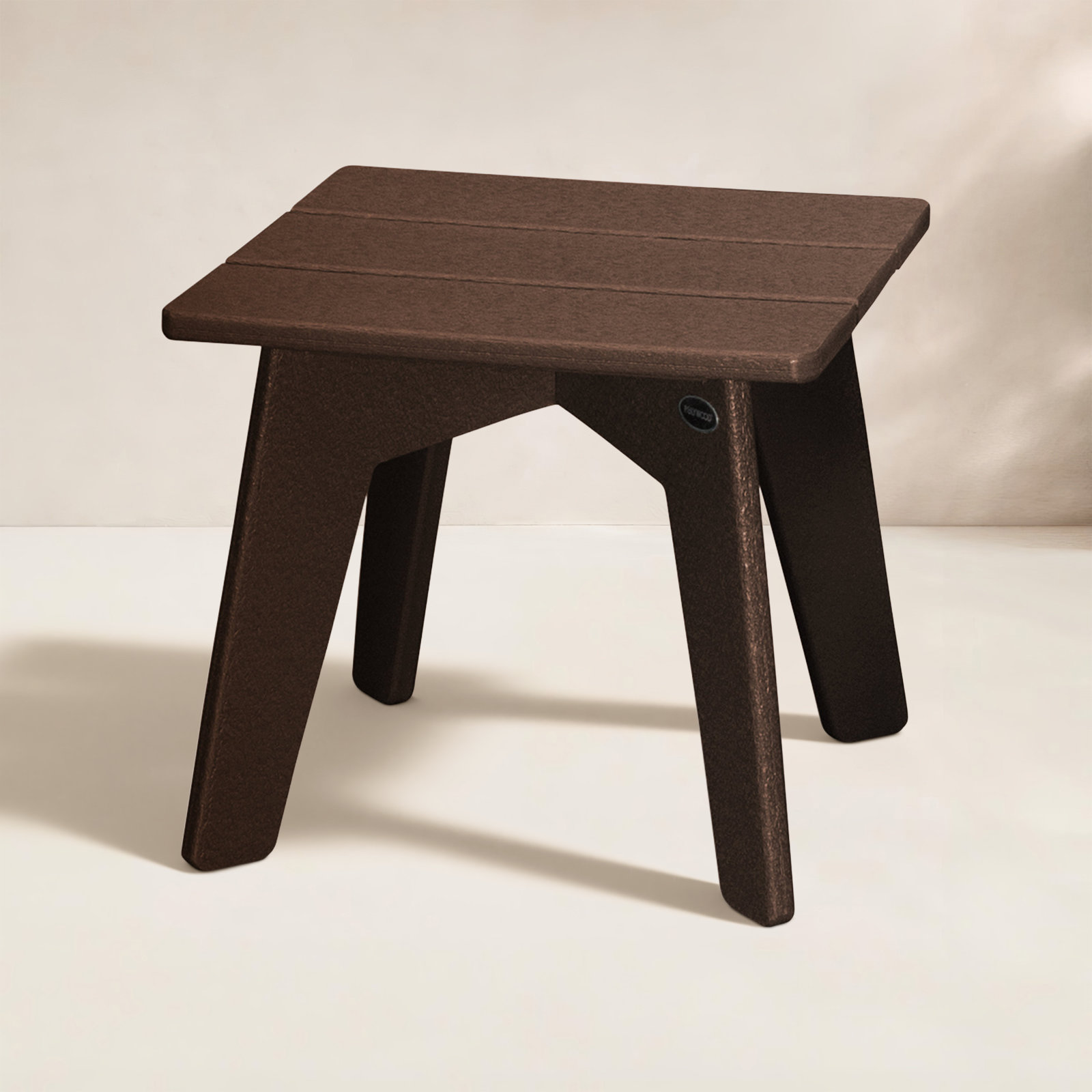 POLYWOOD® Riviera 17" Patio Side Table, Mahogany