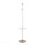 Lampe sur pied contemporaine / glamour en métal nickel avec tablette en verre transparent par Lumisource