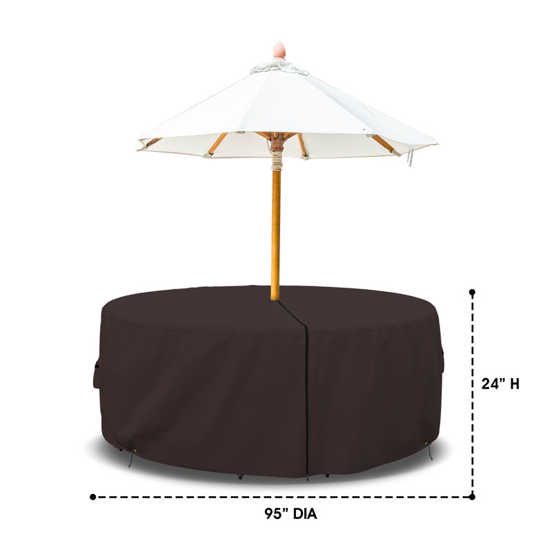 Outdoor Cover, 61cm H x 241.3cm W, Coffee