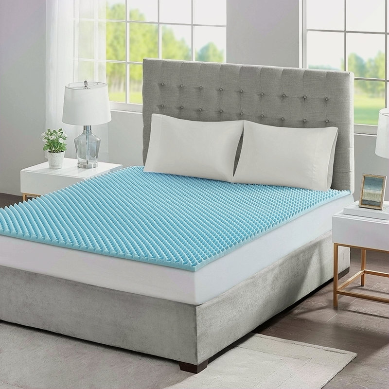 Surmatelas réversible hypoallergénique toutes saisons 1,5 po, Lit double