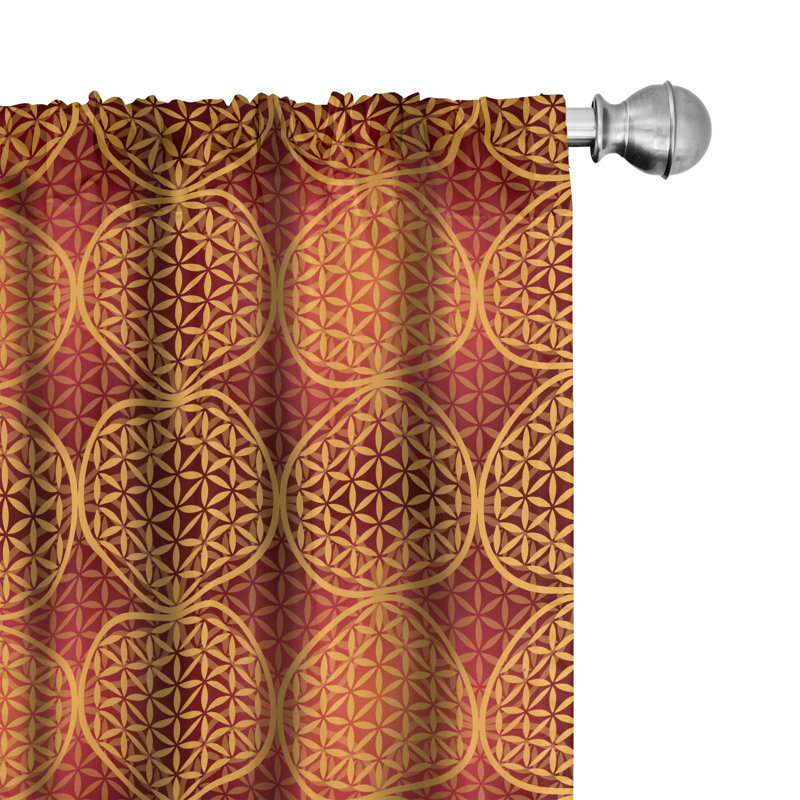 Victorian Semi-Sheer Rod Pocket Curtain Panels, 28" x 95"