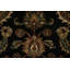 Tapis carré classique noir et beige Agra avec motif détaillé 6 pi x 6 pi
