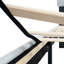 Lit simple tapissier avec tête de lit en lin contemporaine, sans sommier, support à lattes de bois, facile à assembler, gris, accessoire de chambre à coucher, ressort à pression de 300 lb requis,-957955222-957955217
