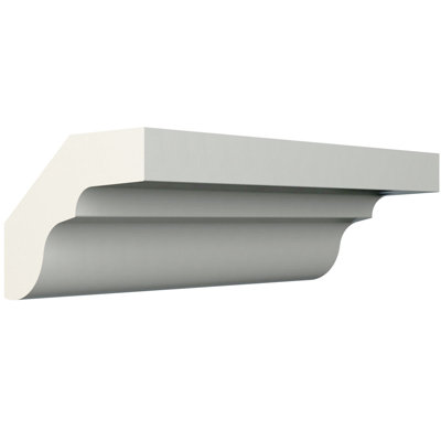 Endurathane Marcus Crown Moulding, 1"H x 3/4"P x 1 1/4"F x 96"L, Factory Primed