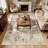 Vintage Textured Area Rug - Soft Floor Carpet with Canvas Backing, Non-Slip Living Room Bedroom Rug-891296471