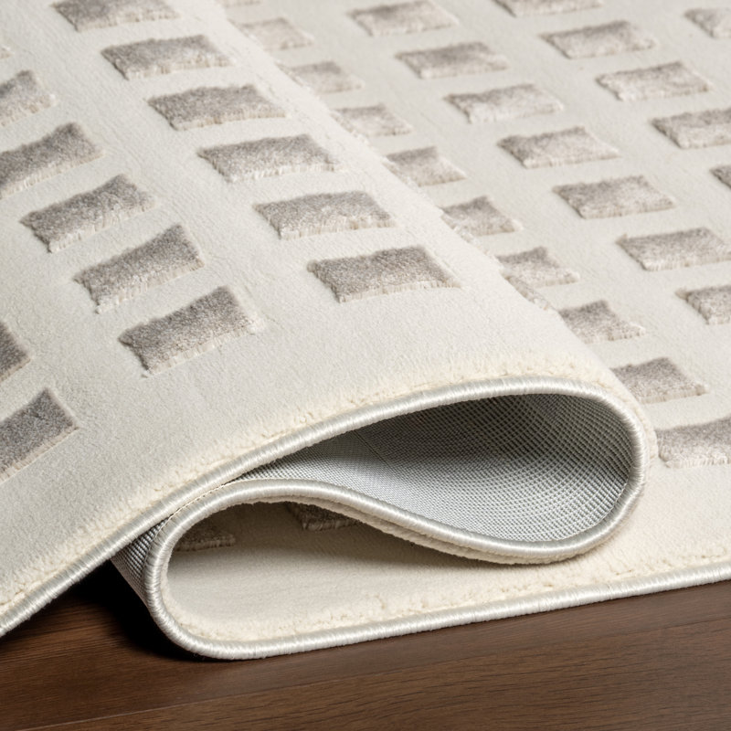 Tapis à carreaux lavable à la machine Daleyza, Rectangulaire 2 pi x 3 pi