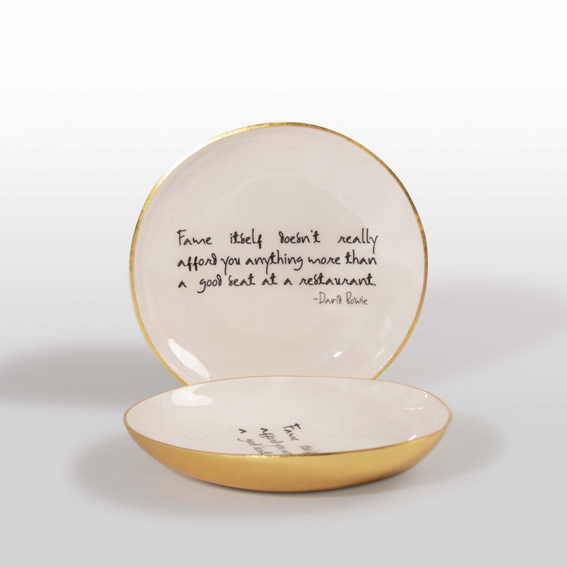 Large Round Bowl With Quote
