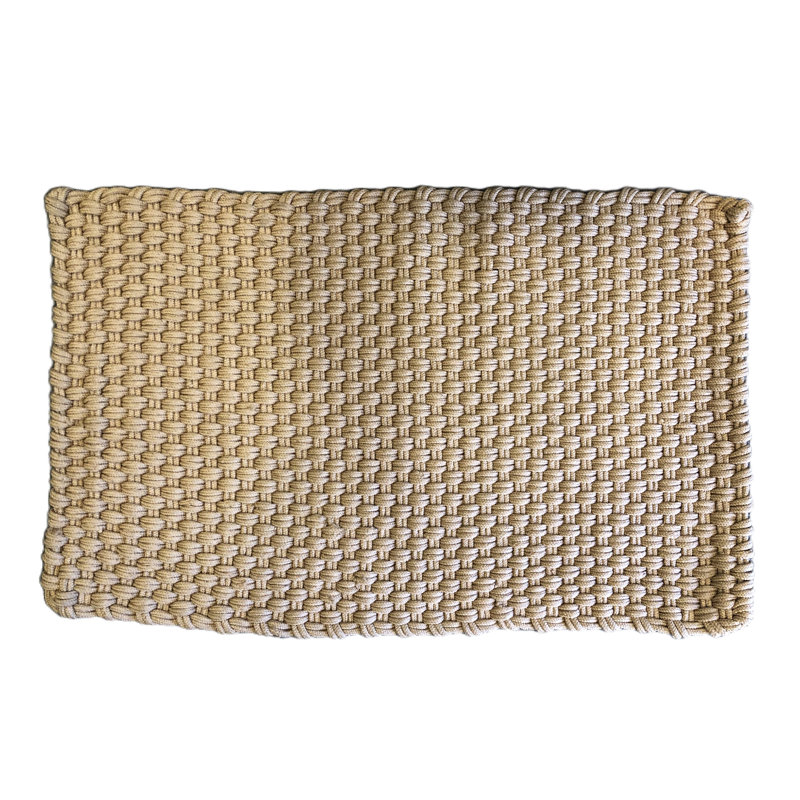 Sand Roped Braid Mat Size 2X3, Sand