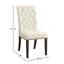 2 chaises d'appoint beiges - rembourrées de mousse, enveloppées de tissu, rehaussent l'esthétique de la salle à manger de 2 confort et style