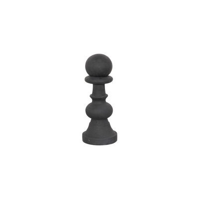 Pawn Chess Sculpture, Cast Stone Black, Small