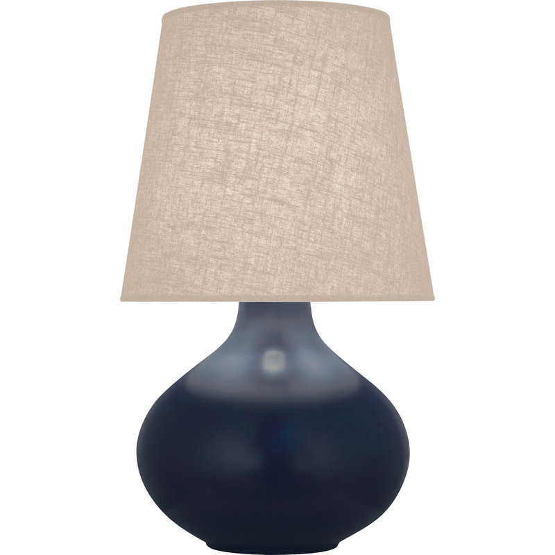 June Accent Lamp, Buff, 30.75" H x 15.75" W x 15.75" D, Matte Midnight Blue