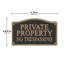 Private Property No Trespassing Garden Sign