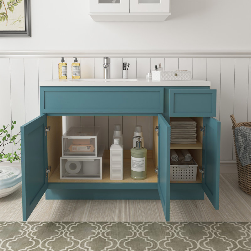 Base de meuble-lavabo simple 42 po seulement, Sarcelle