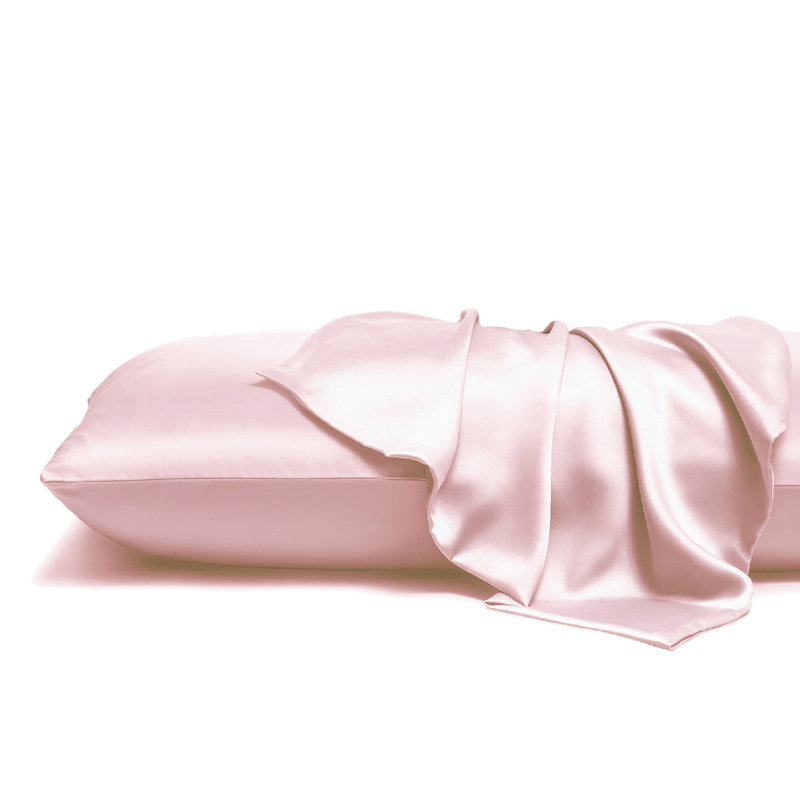 Wonderful Premium Silk Pillowcase- 100% Natural Protein Fiber, Durable, Breathable, Skin-Help, Hair-Friendly, Pink, King