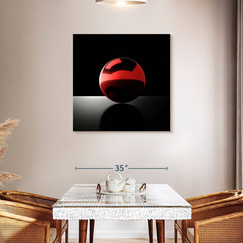 Avery Red Chrome Ball, 36" H x 36" W