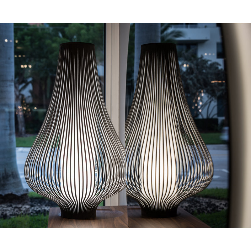 Blossom Table Lamp, Dark Gray, 28" H x 20" W x 20" D