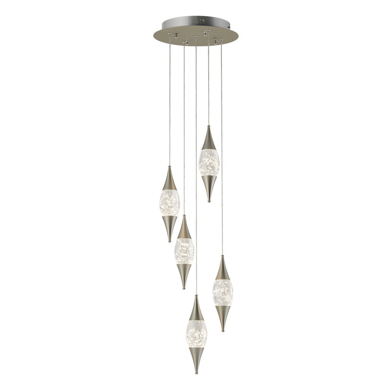 Shinny Teardrops Dimmable Integrated LED Round Chandelier