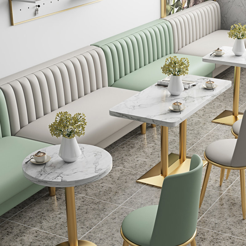 Bancs de café modernes et simples, Gris clair