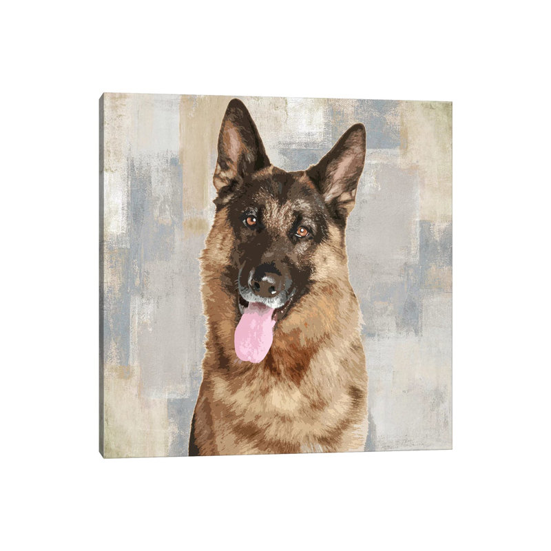 German Shepherd by Keri Rodgers - Wrapped Canvas Print, 93.98 cm H x 93.98 cm W x 1.91 cm D