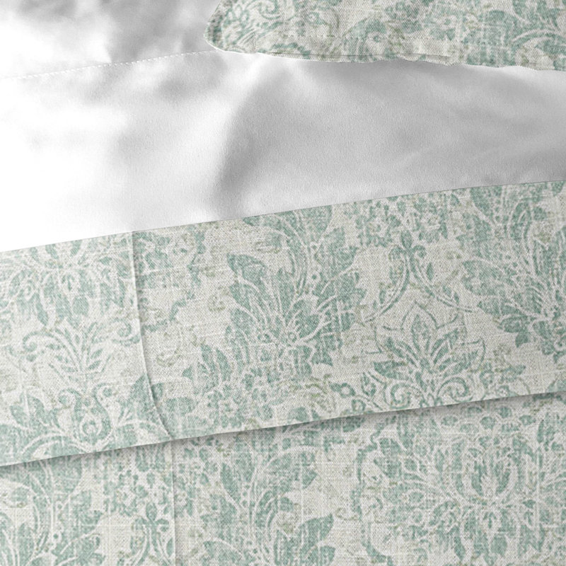 Bordeau Linen Comforter, Full Comforter + 2 Shams, Mist