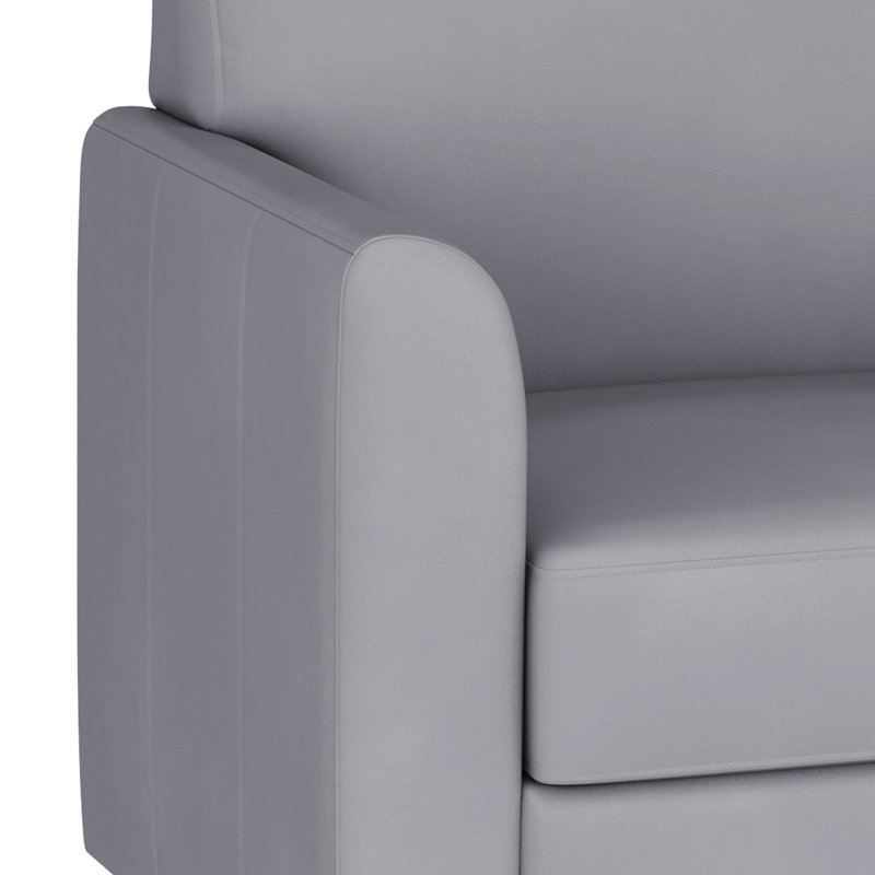 Canapé LeatherSoft Statice Series, Gris, Chrome chrome