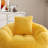 Modern Bean Bag Chairs,Upholstered Lazy Sofa Reading Chair With Ottoman-70936010
