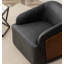Fauteuil demi-tonneau rotatif en simili cuir Andretta-1428319675