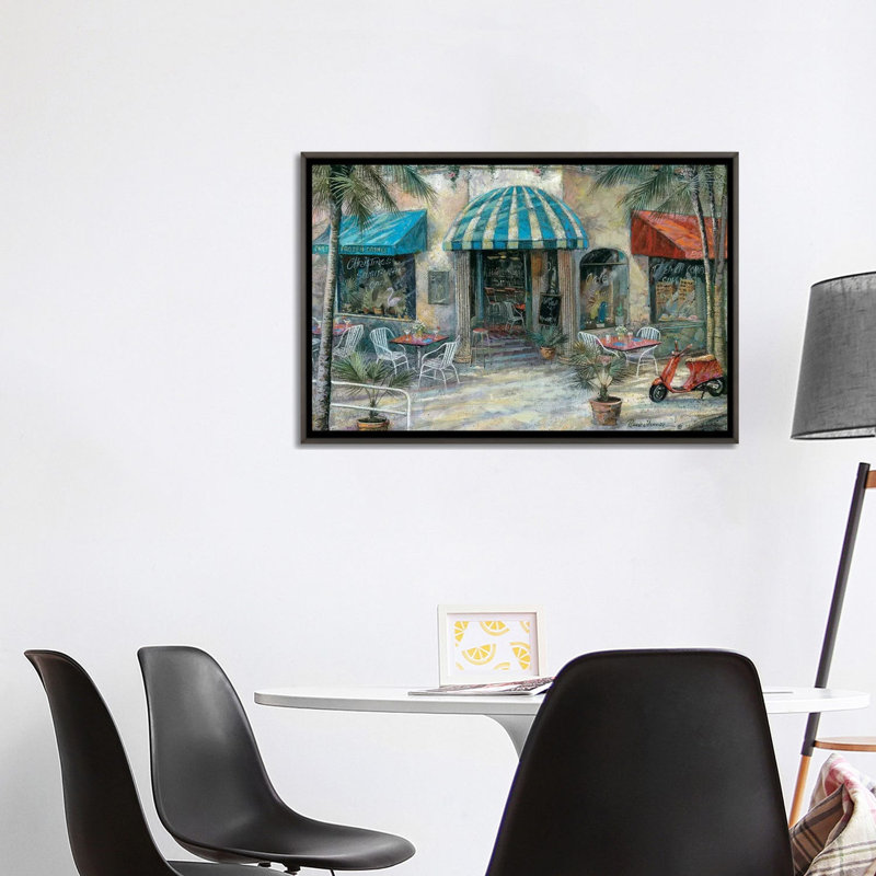 Christine's South Beach Café par Ruane Manning - reproduction d'art, H 26 po x l 40 po x P 1,5 po, Aucun mat